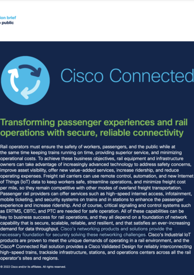 Cisco Connected Rail Solution Brief