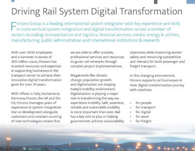 Driving Rail System Digital Transformation