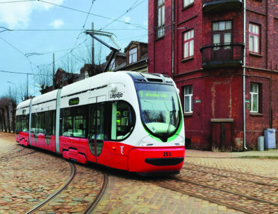 Koncar Low-floor tram TMK2300LT for the city of Liepaja Latvia