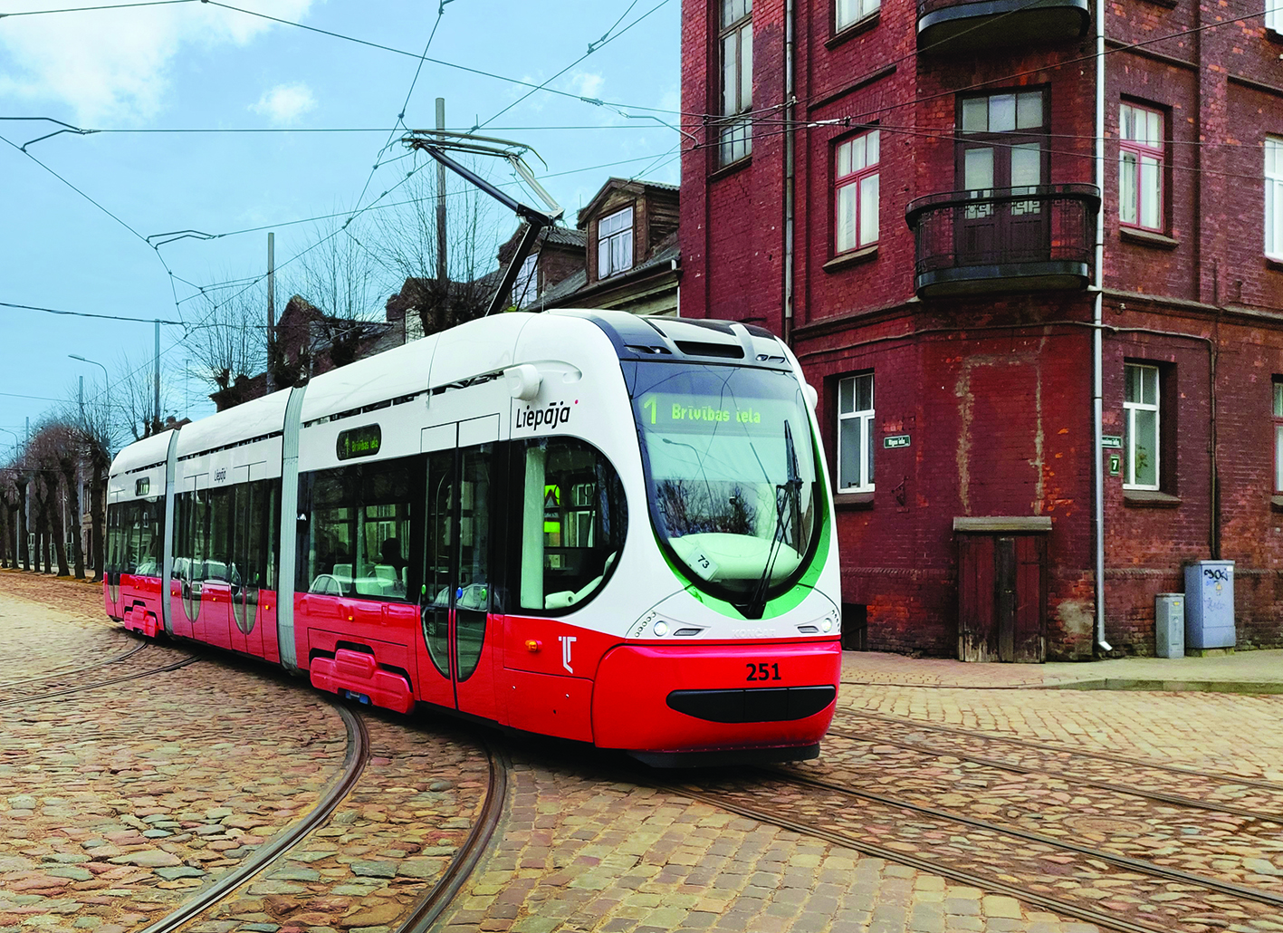 Low-Floor Tram TMK2300LT for the city of Liepaja Latvia