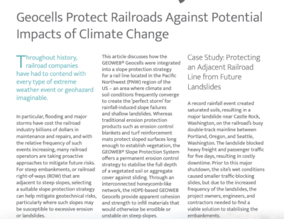 Presto Geosystems – Geocells Protect Railroads Against Climate Change