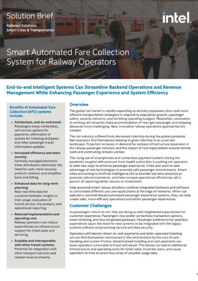 Smart Automated Fare Collection System for Railway Operators