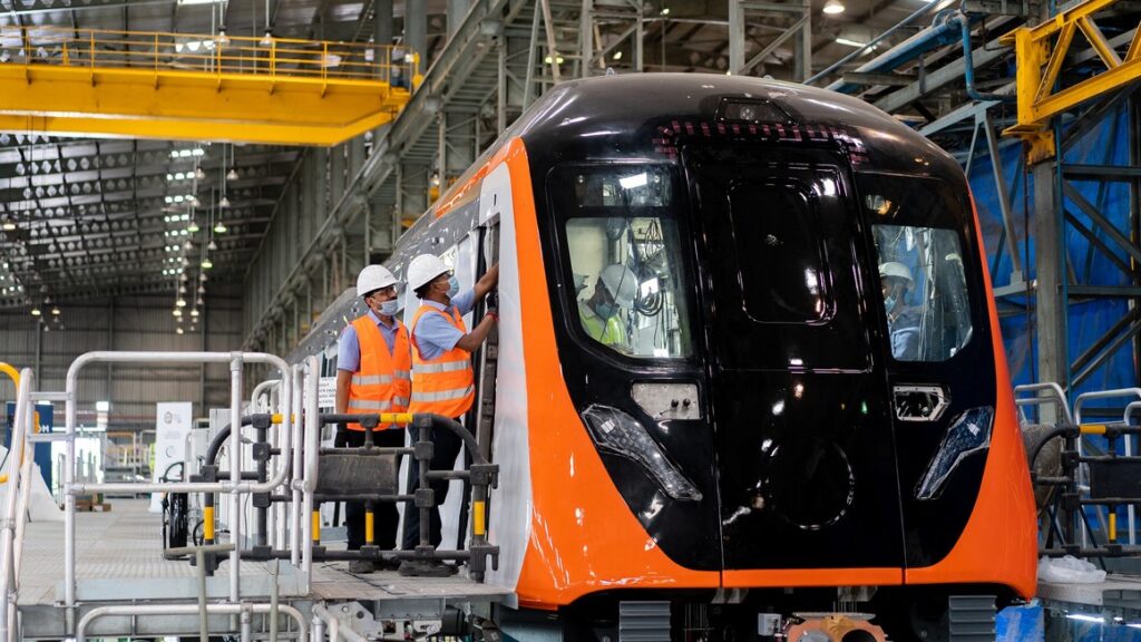 Alstom Movia Train at Savli site