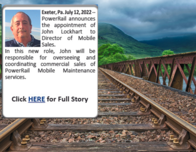 Lockhart Joins PowerRail Mobile Maintenance