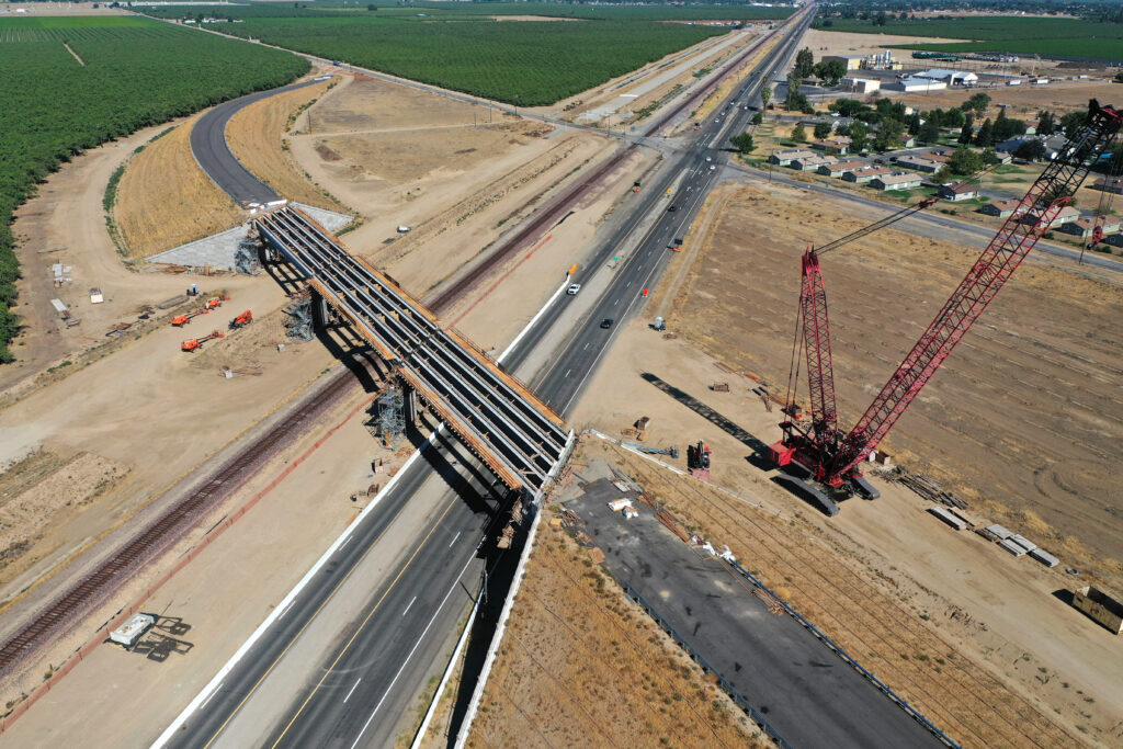 Merced overpass construction