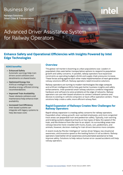 Advanced Driver Assistance System for Railway Operators