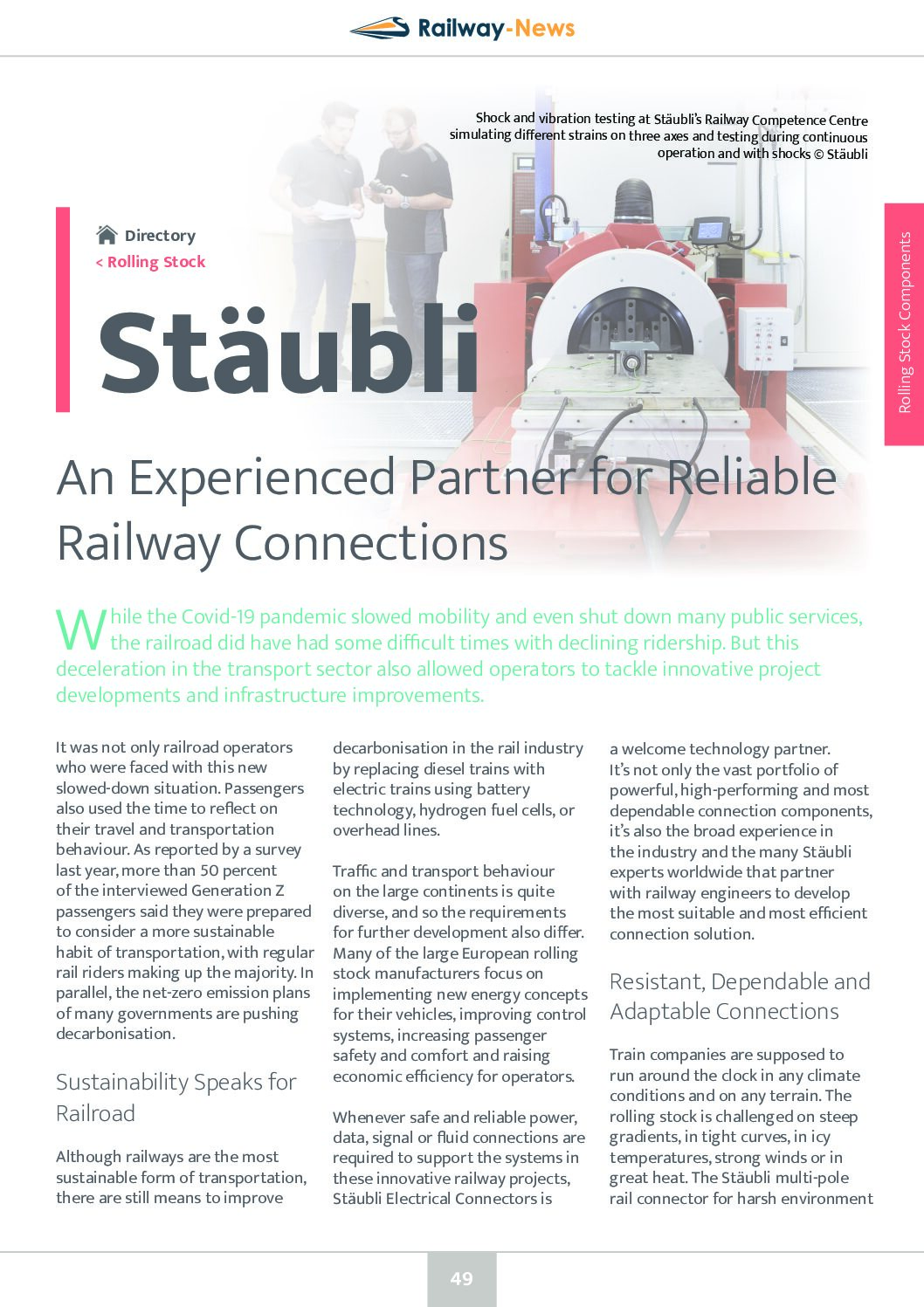An Experienced Partner for Reliable Railway Connections