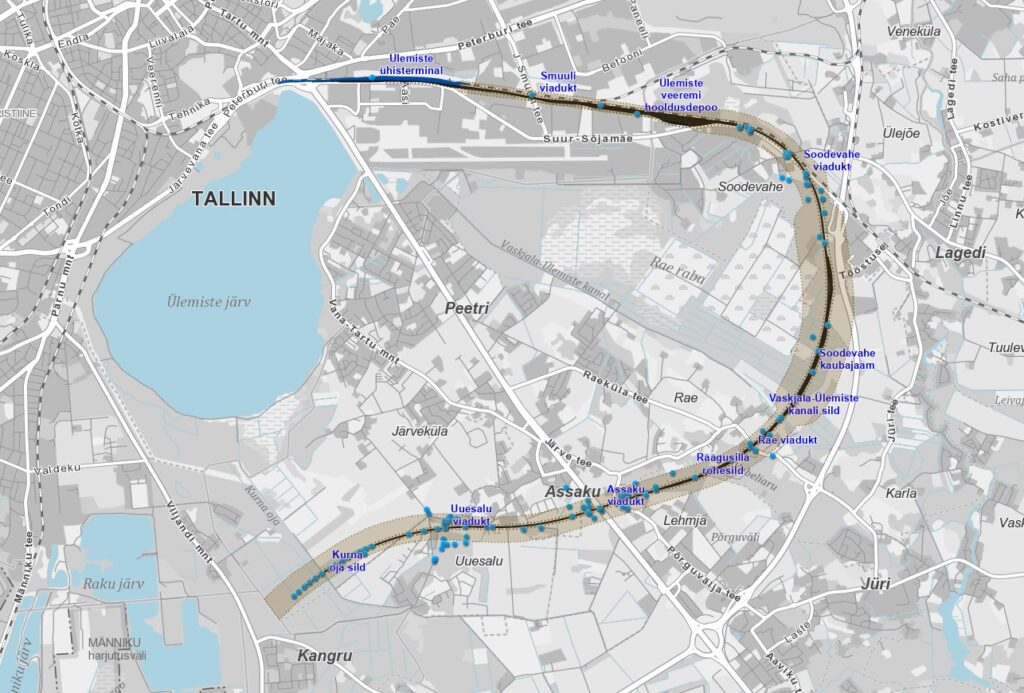 Rail Baltica Estonia main route