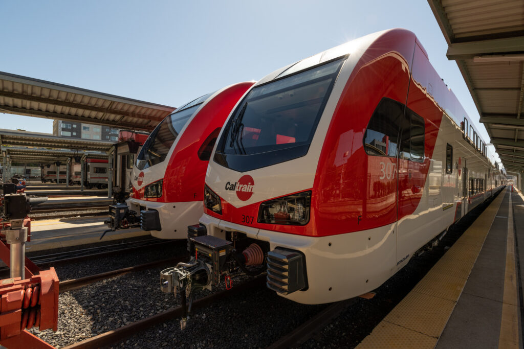 Caltrain Debuts its New Electric Trains