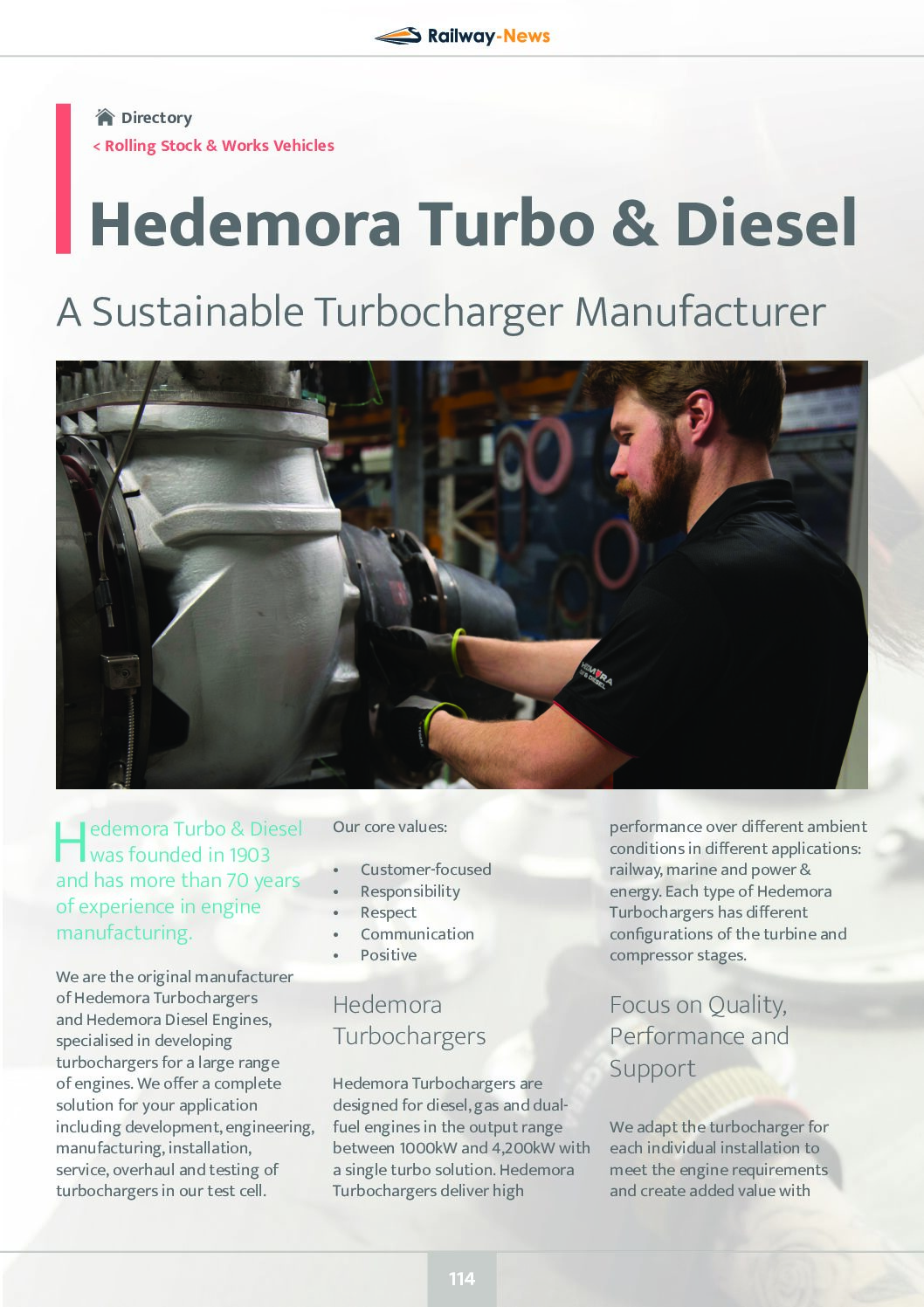 A Sustainable Turbocharger Manufacturer