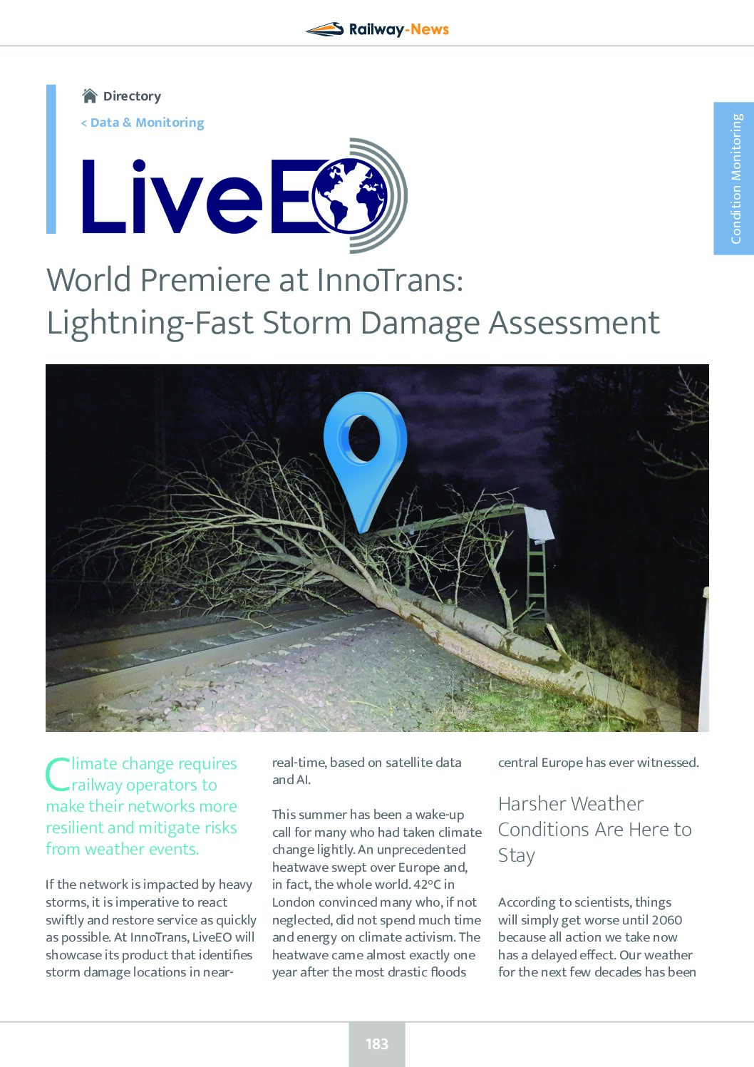 World Premiere at InnoTrans: Lightning-Fast Storm Damage Assessment