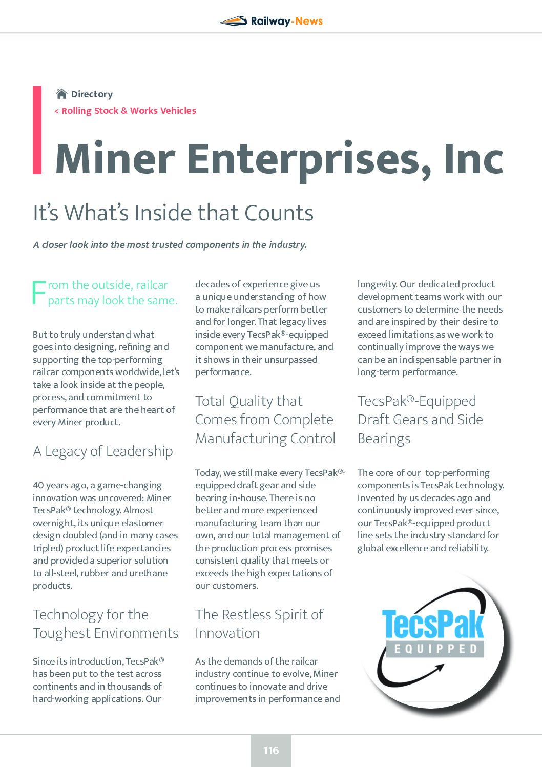 Miner Enterprises, Inc: It’s What’s Inside that Counts