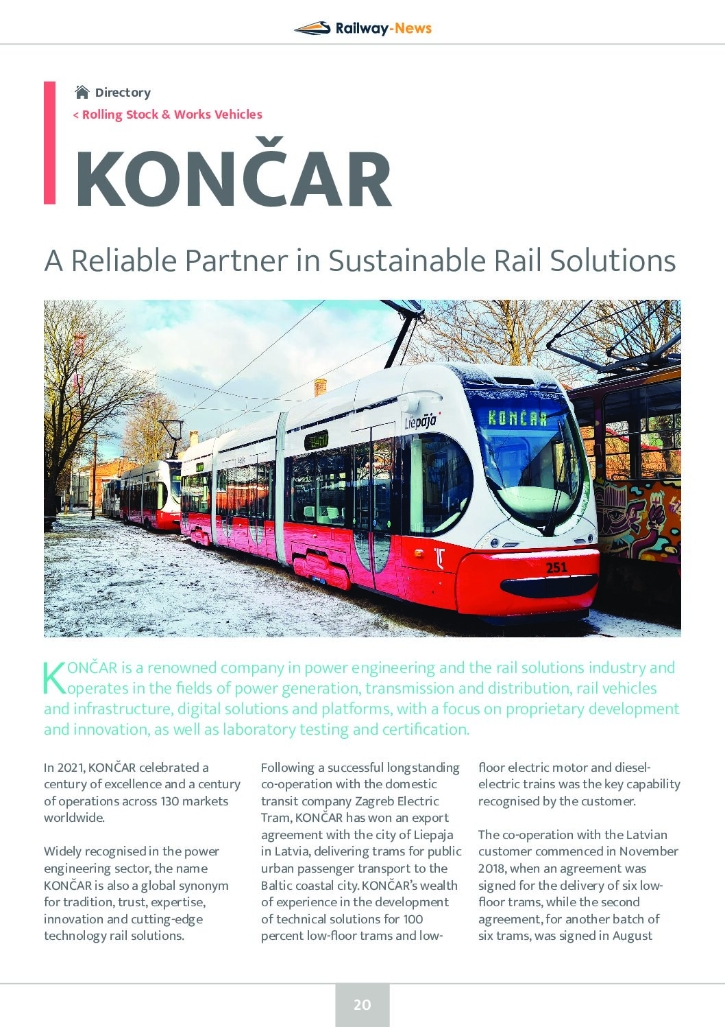 A Reliable Partner in Sustainable Rail Solutions