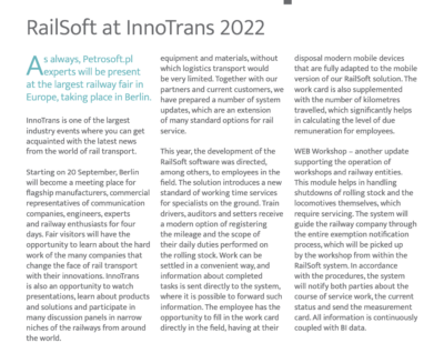 RailSoft at InnoTrans 2022