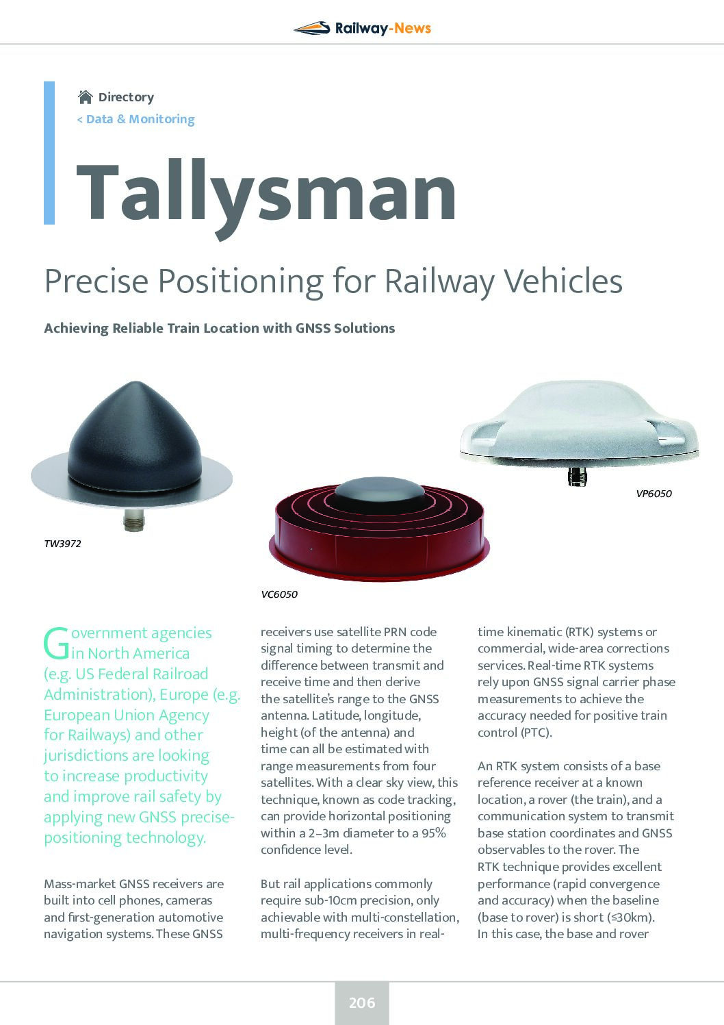 Precise Positioning for Railway Vehicles