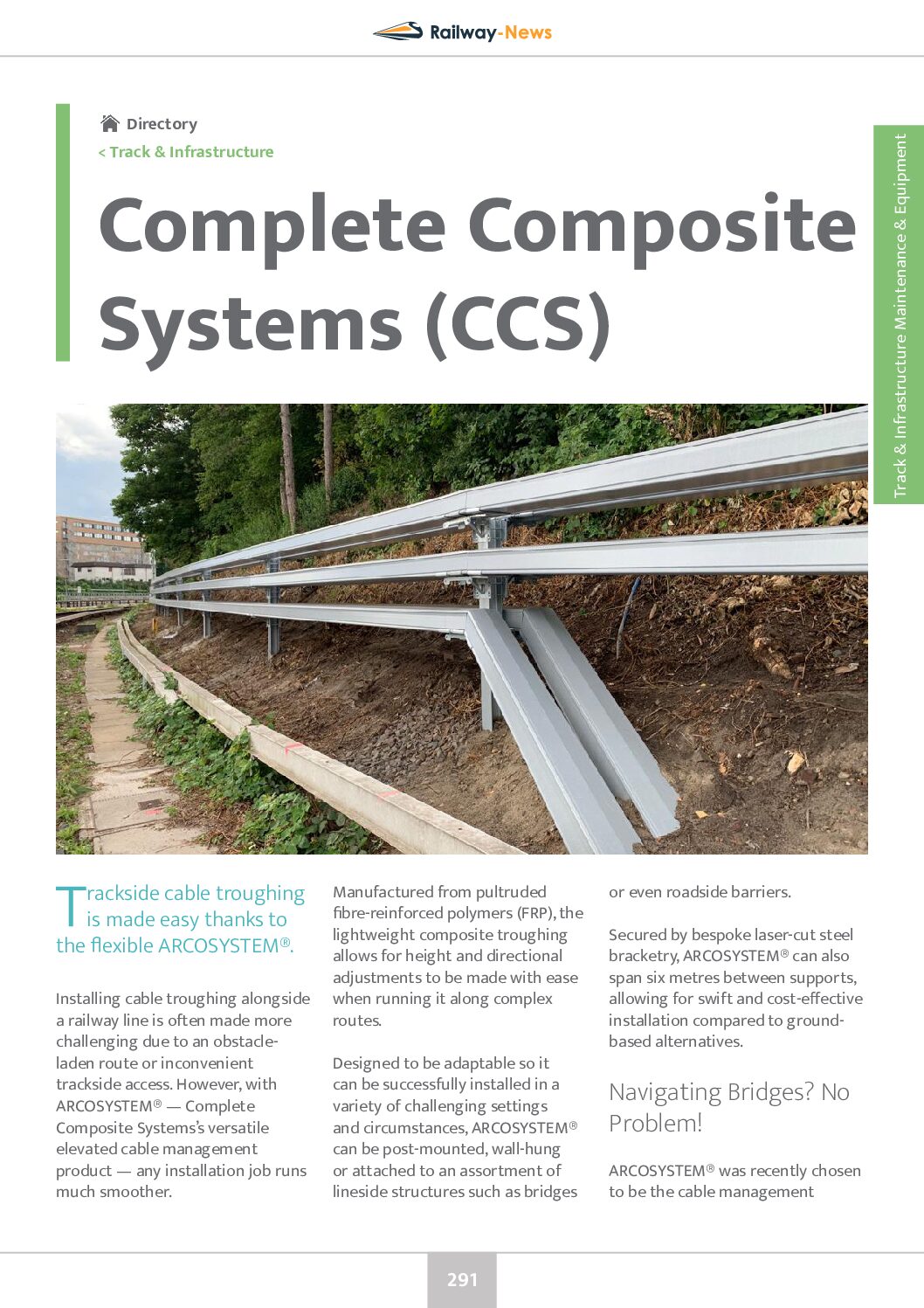 Trackside Cable Troughing Made Easy Thanks to ARCOSYSTEM®