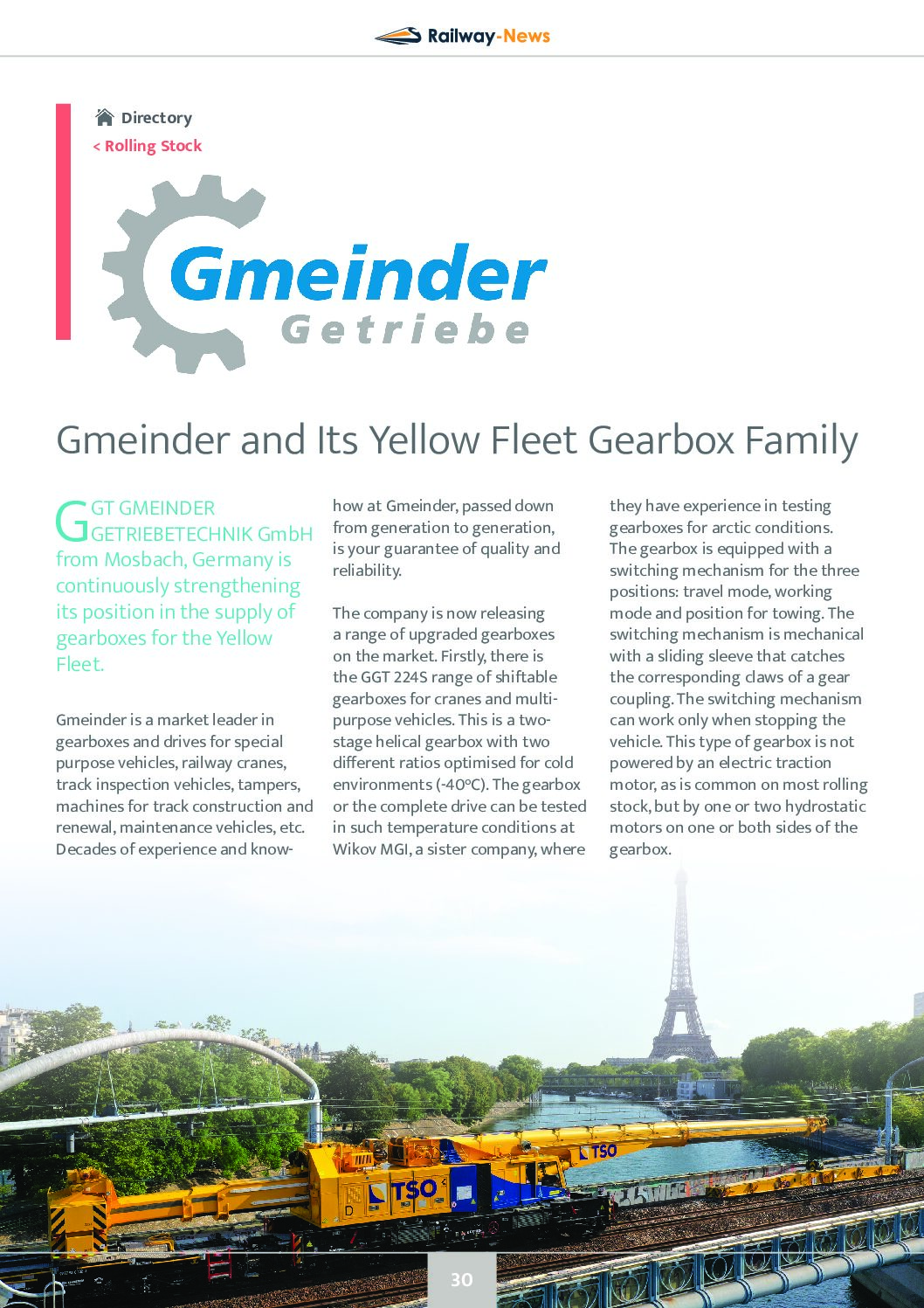 Gmeinder and Its Yellow Fleet Gearbox Family