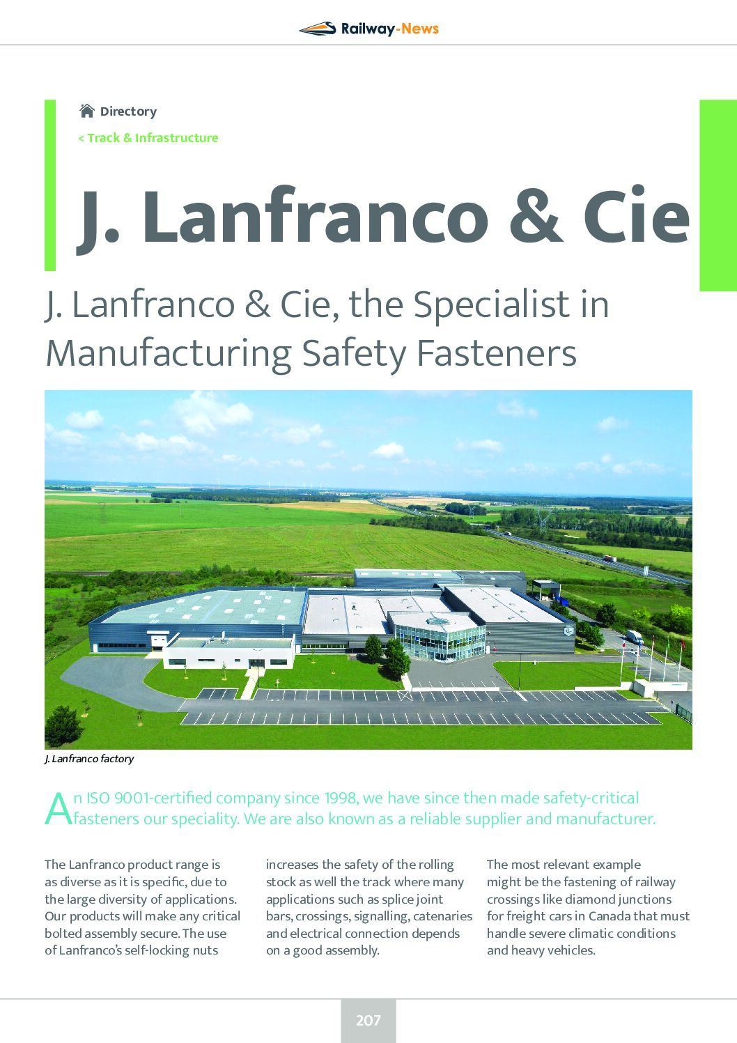 J. Lanfranco & Cie, Specialist in Manufacturing Safety Fasteners