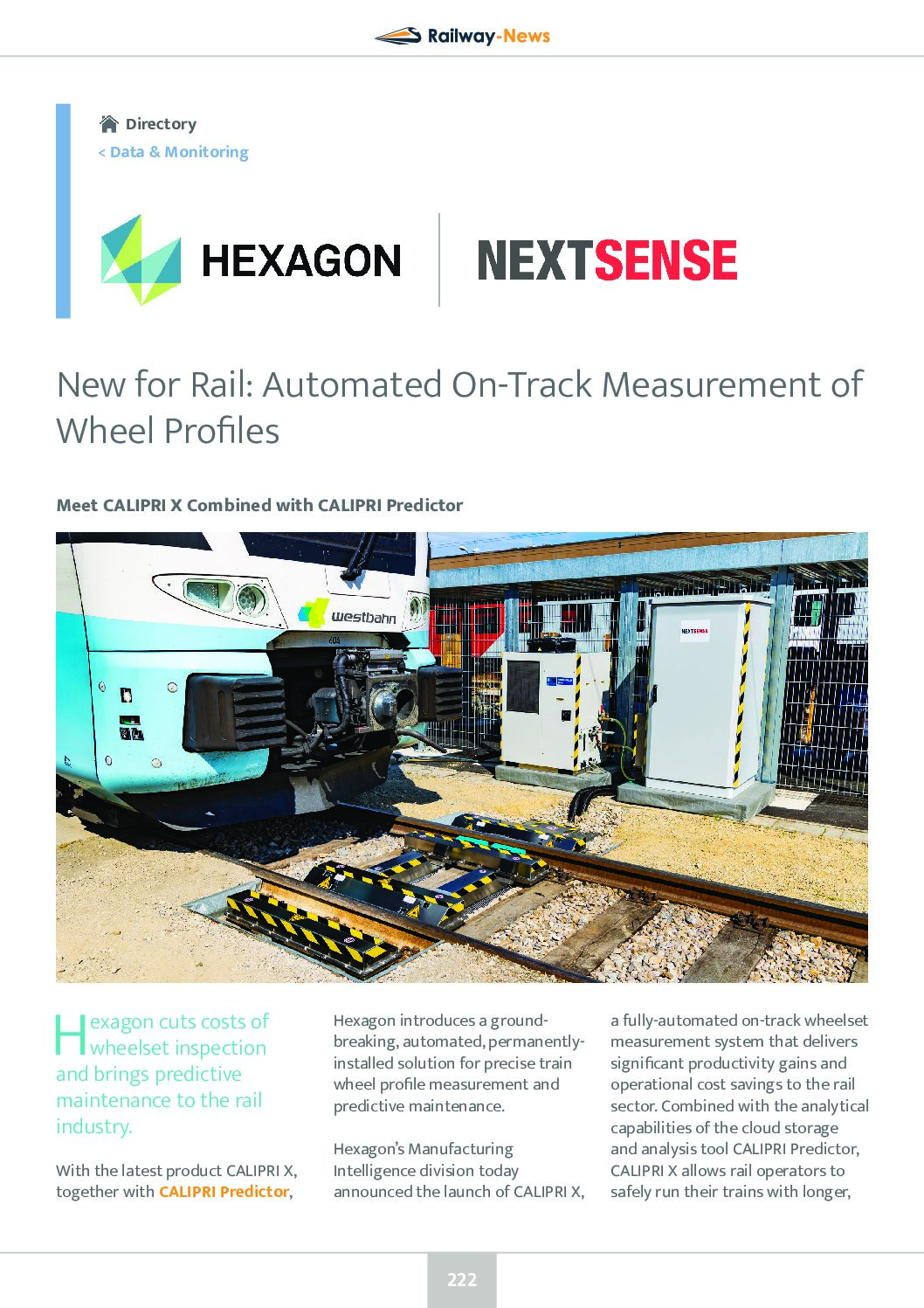 New for Rail: Automated On-Track Measurement of Wheel Profiles