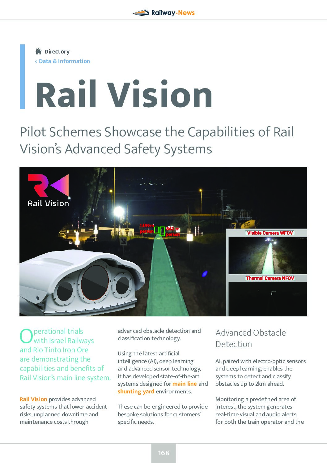 The Capabilities of Rail Vision’s Advanced Safety Systems