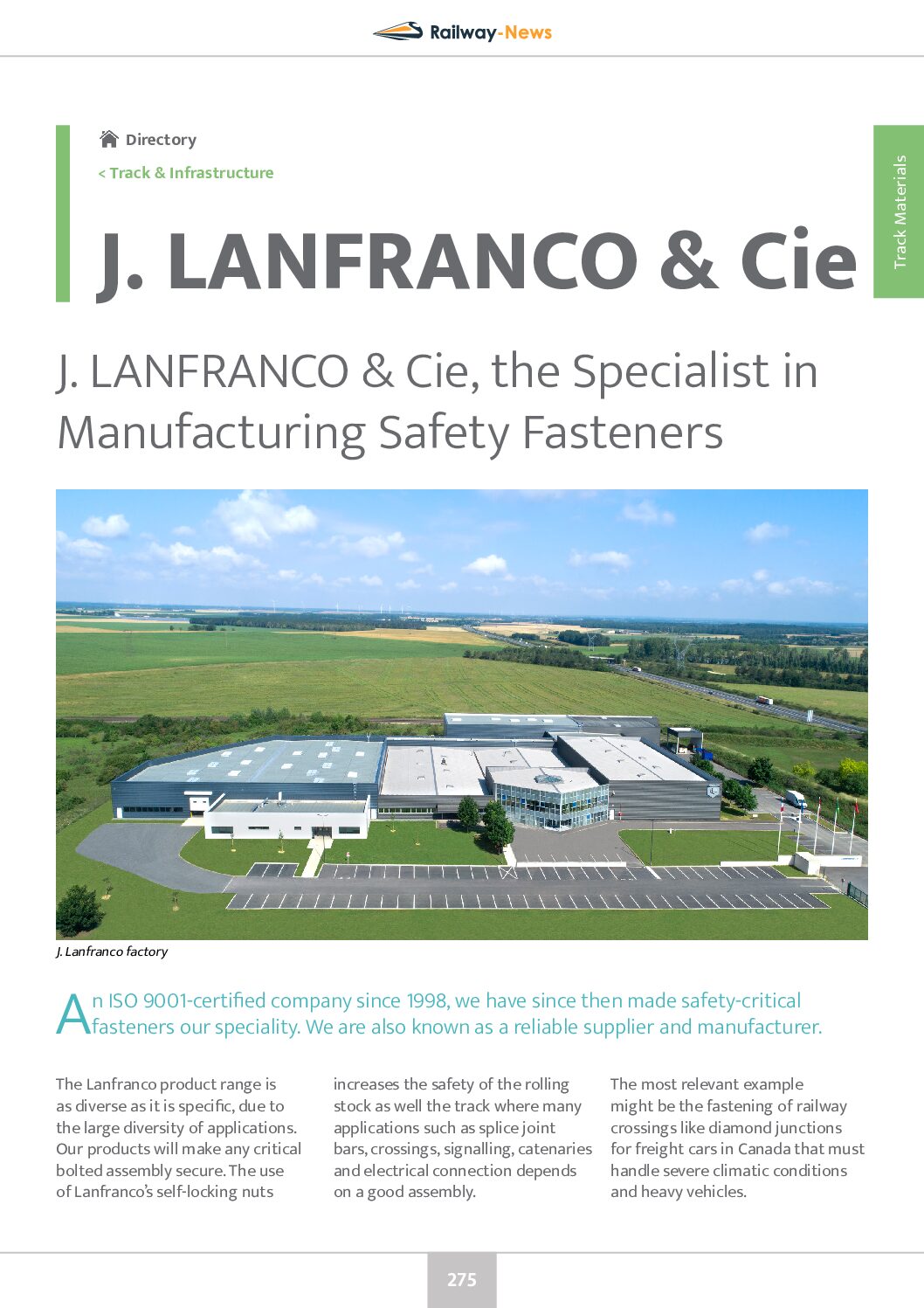 J. LANFRANCO, Specialist in Manufacturing Safety Fasteners