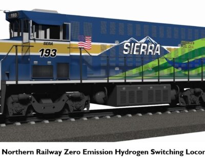 Sierra Northern Railway Unveils Look of New Hydrogen Switching Locomotive
