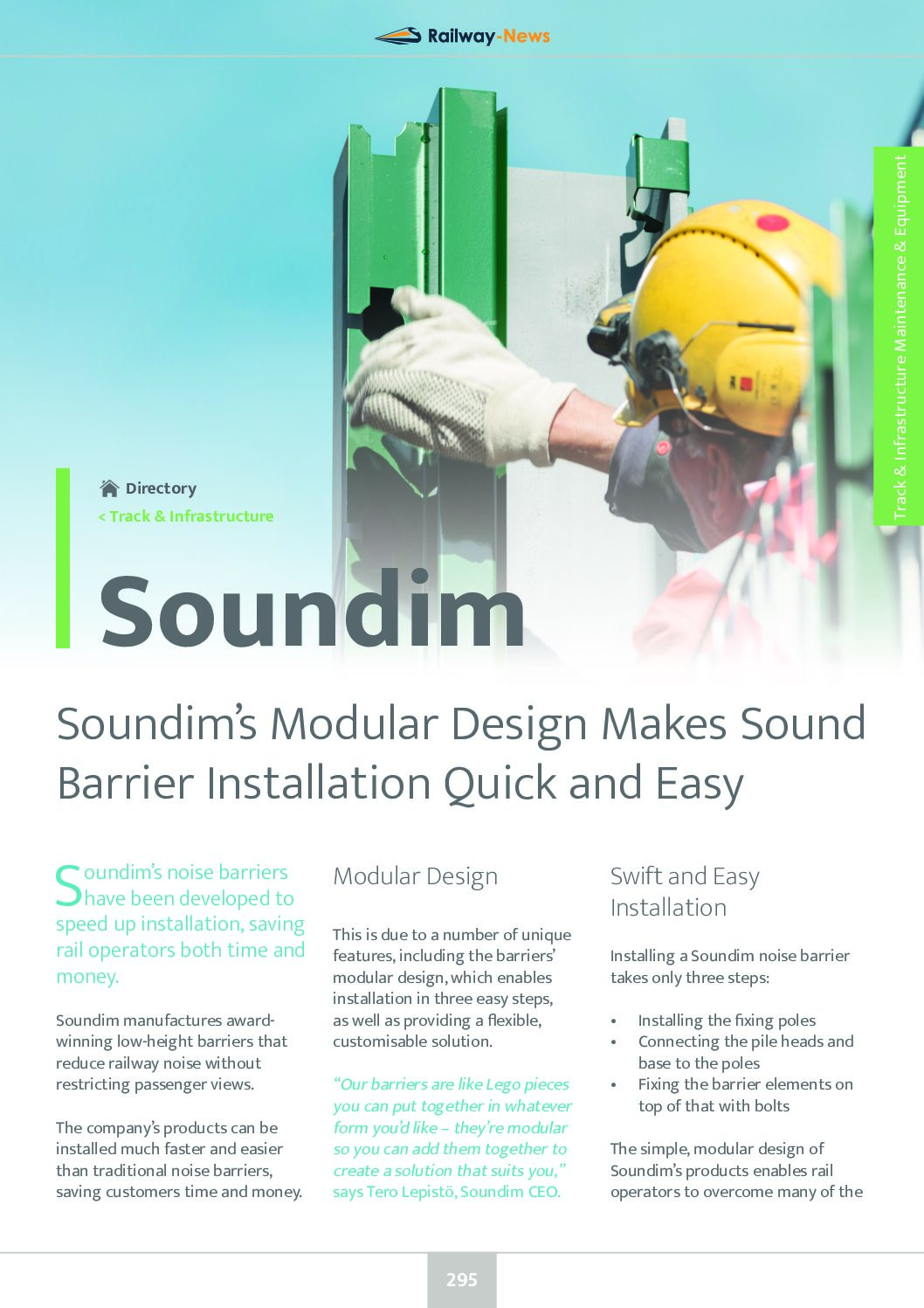 Soundim’s Modular Design Makes Sound Barrier Installation Quick and Easy