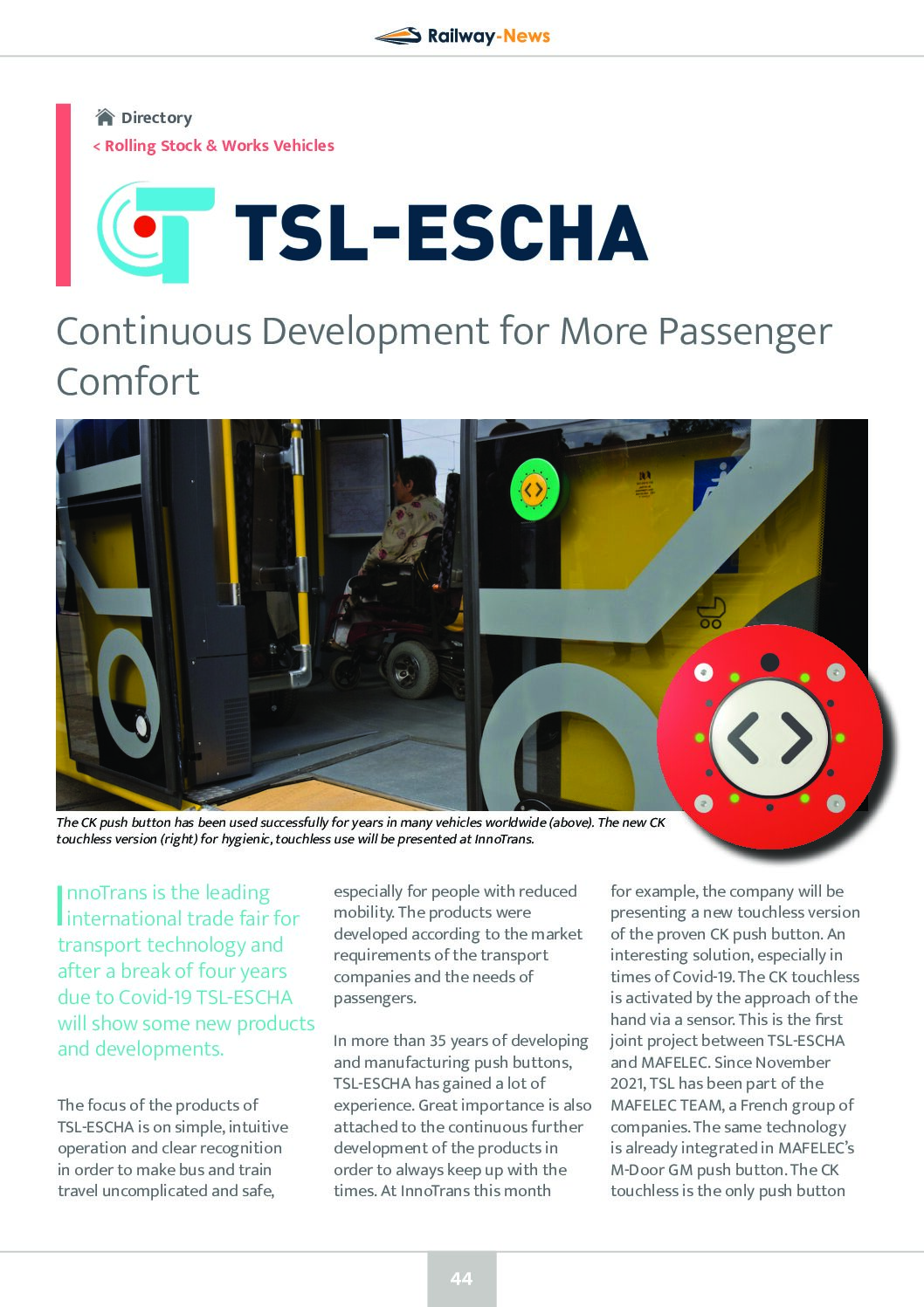Continuous Development for More Passenger Comfort