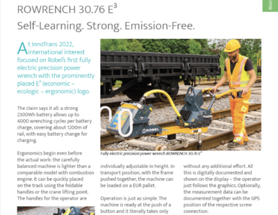 ROWRENCH 30.76 E³ Self-Learning. Strong. Emission-Free.