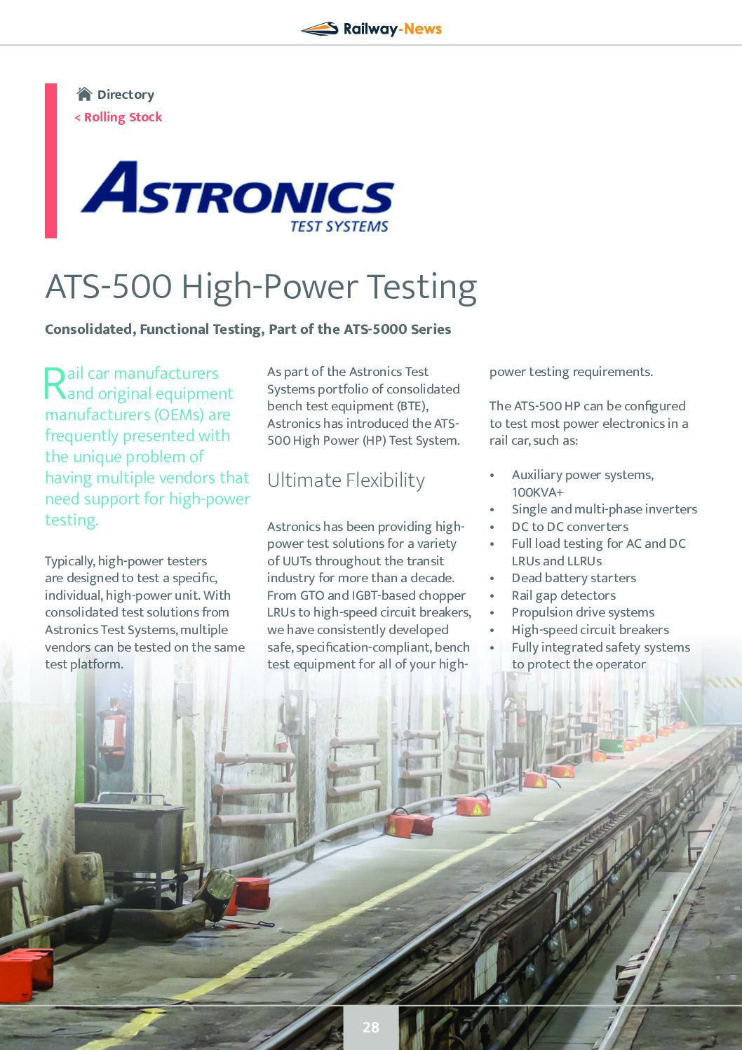Astronics: ATS-500 High-Power Testing