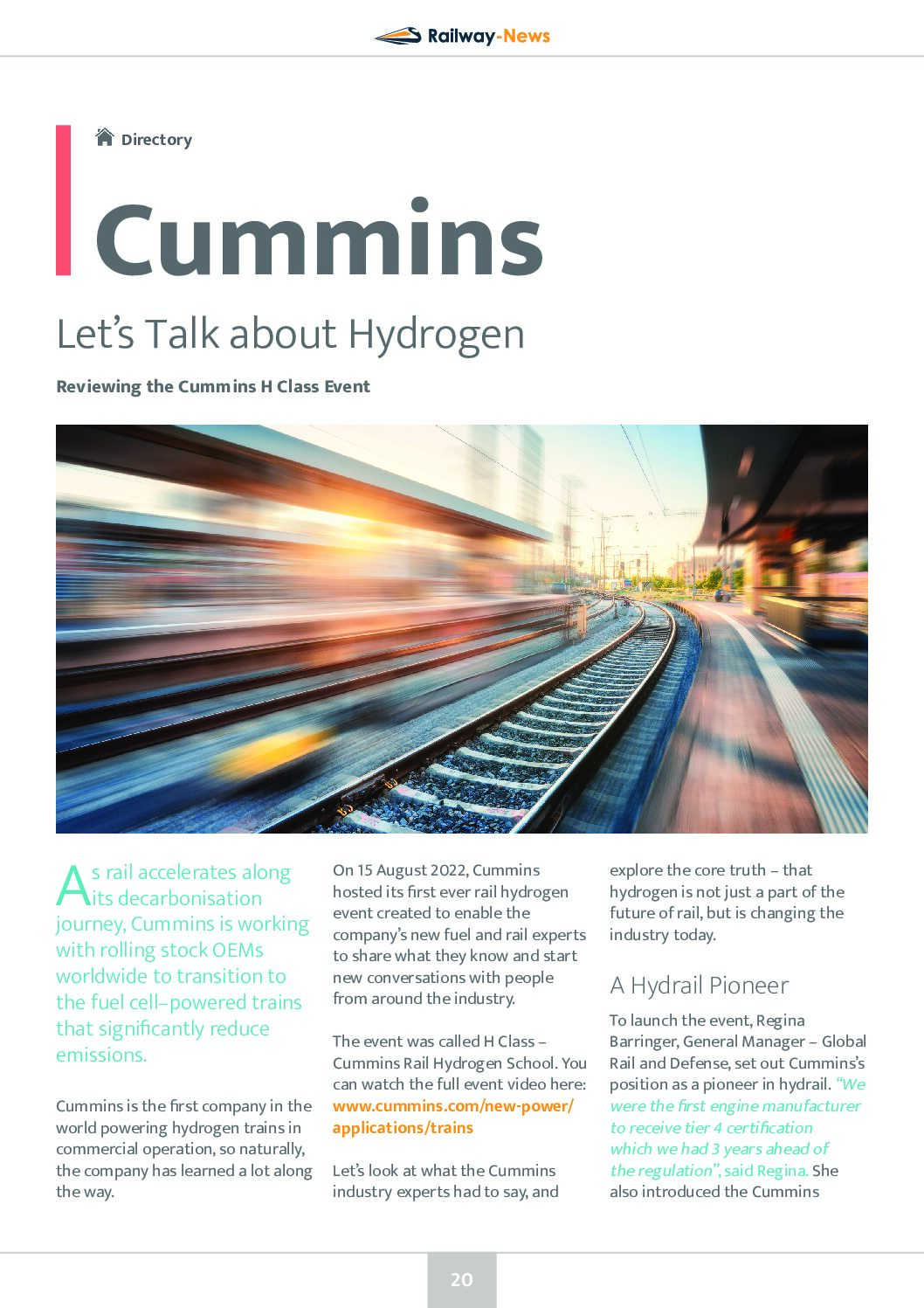 Cummins: Let’s Talk about Hydrogen