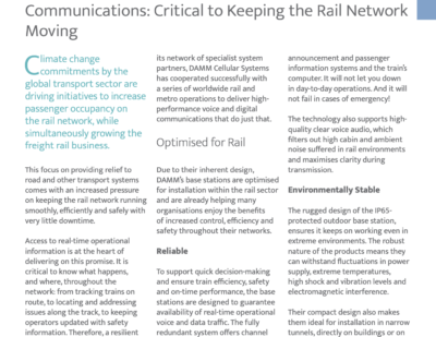 Communications: Critical to Keeping the Rail Network Moving