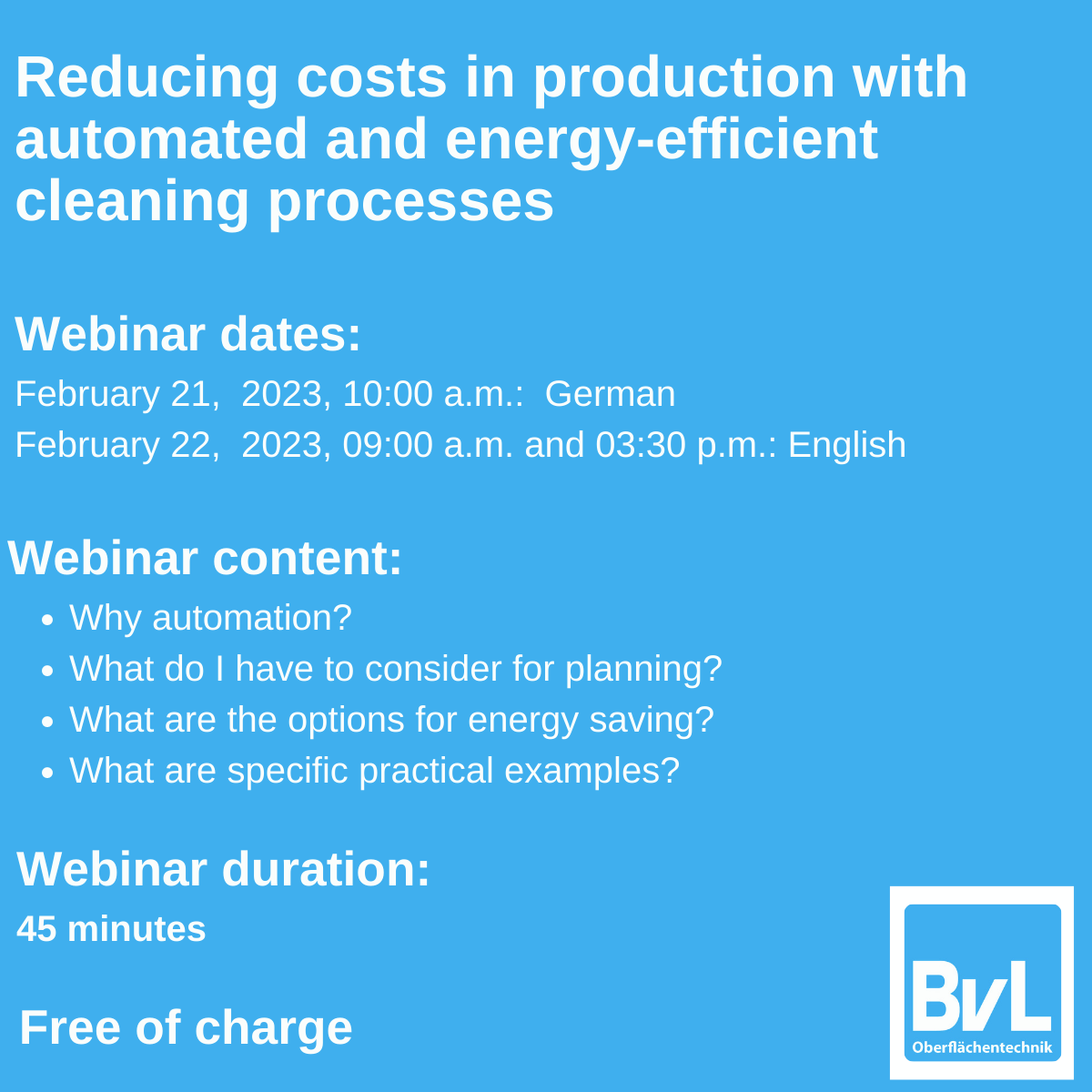 Energy-Efficient Cleaning Processes