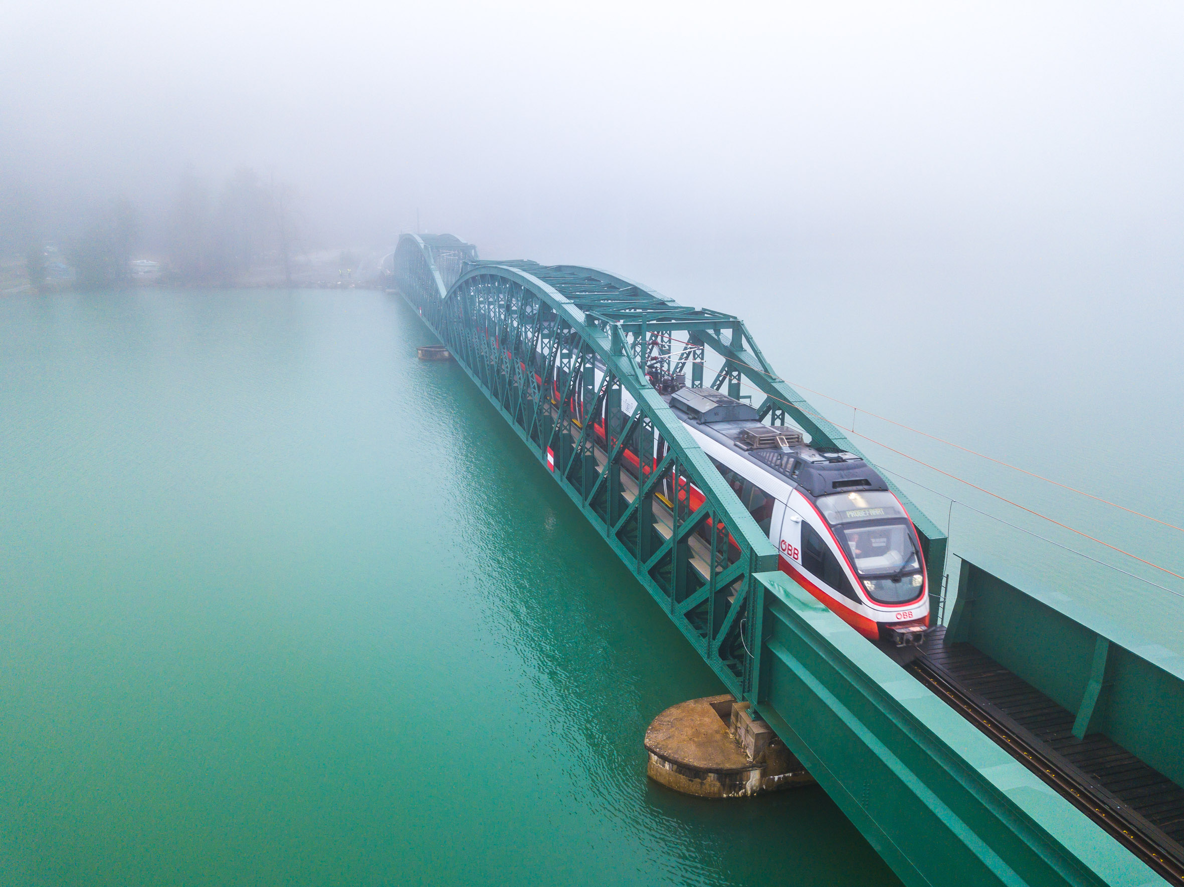 Hollenburg bridge over the river Drau.