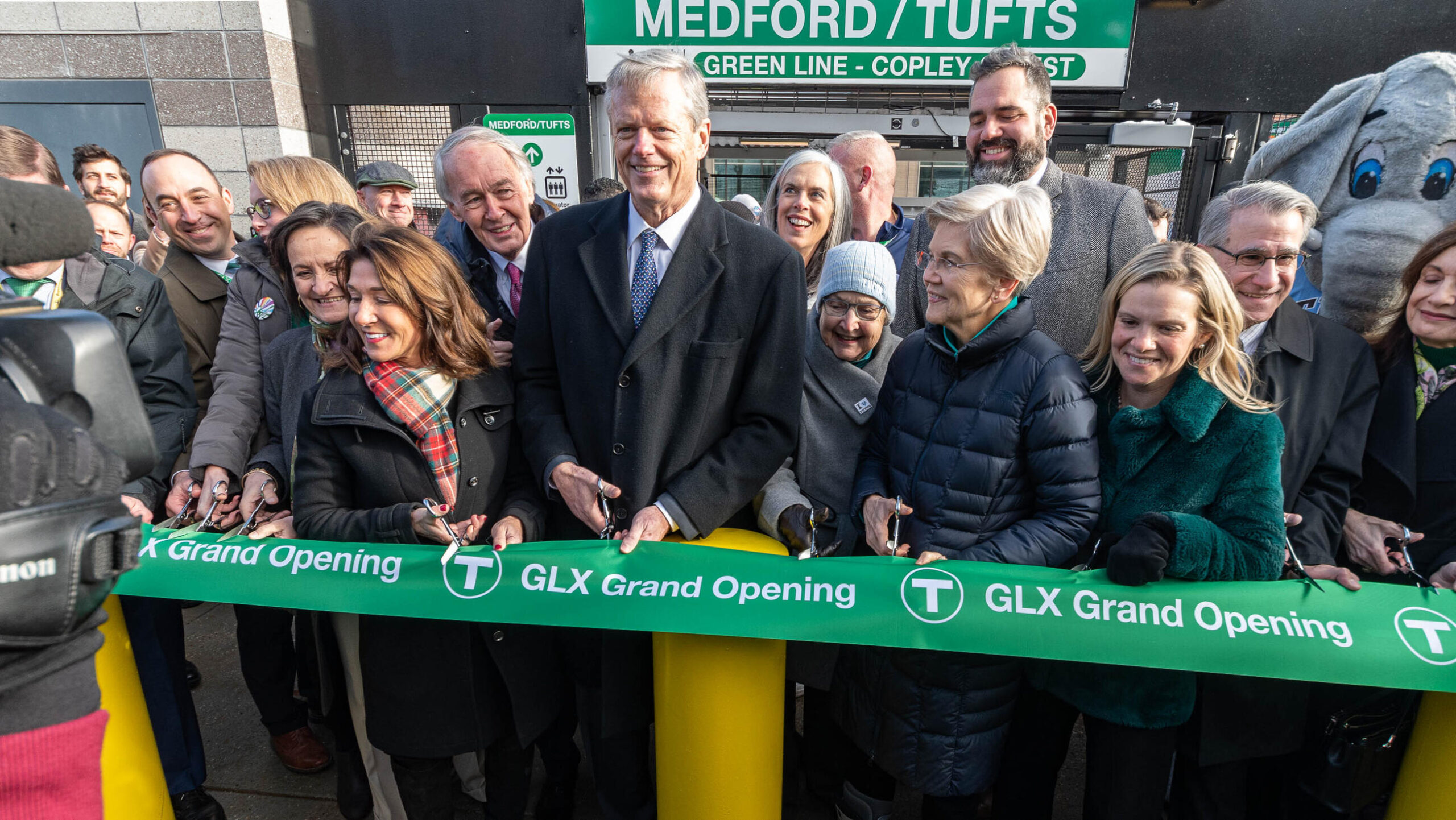 Massachusetts Governor Charlie Baker and Lt. Governor Karyn Polito were today joined by federal, state, MassDOT, MBTA, and local leadership to celebrate the opening of the Medford Branch of the Green Line Extension.