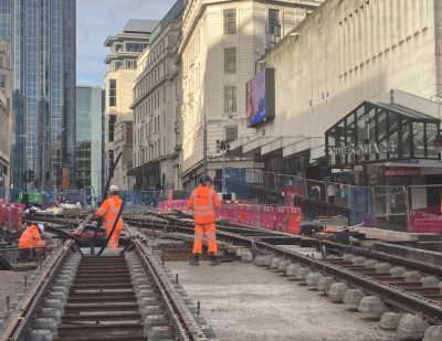 First Track Laid for Birmingham Eastside Metro Extension’s Delta Junction  