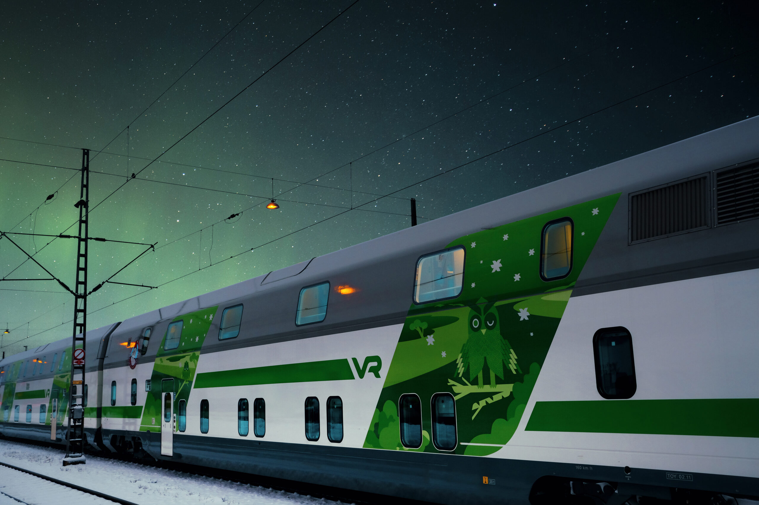 Visualisation of a VR Group overnight train in Finland