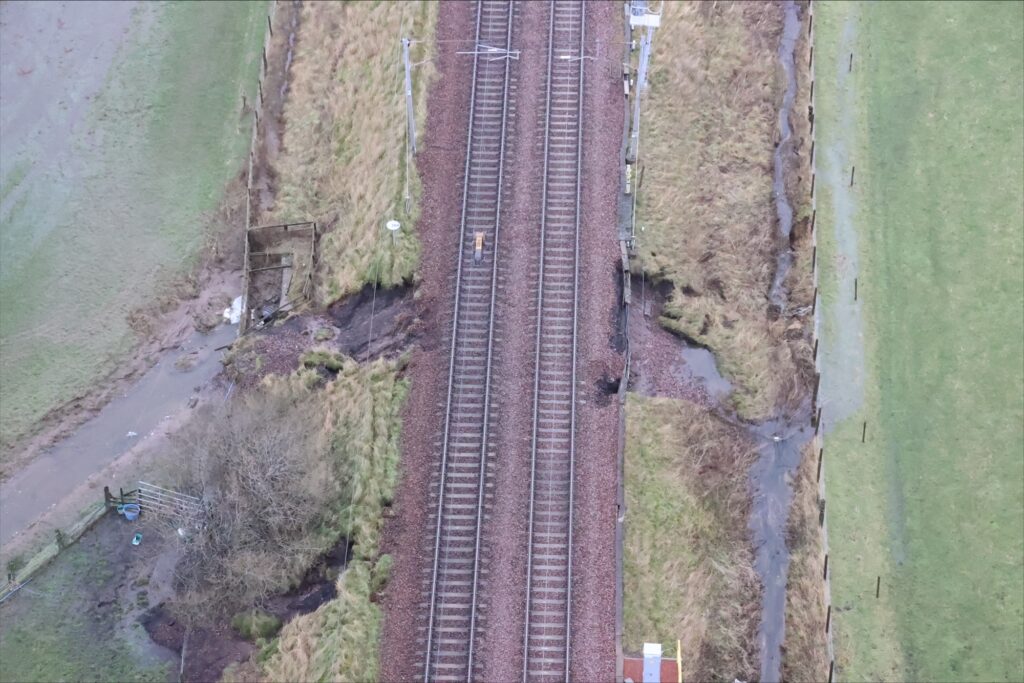 Emergency engineering works to fix flood-damage to the West Coast Mainline near Carstairs have now been completed.