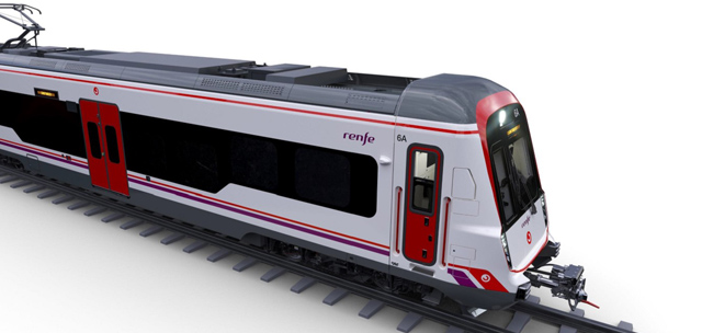 Rendering of the CAF train for Renfe