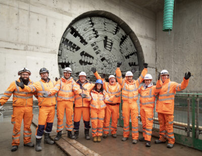HS2 Tunnel Boring Machine Dorothy Breakthrough in Warwickshire