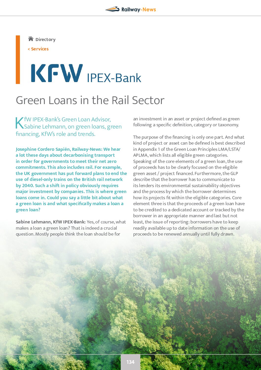 Green Loans in the Rail Sector