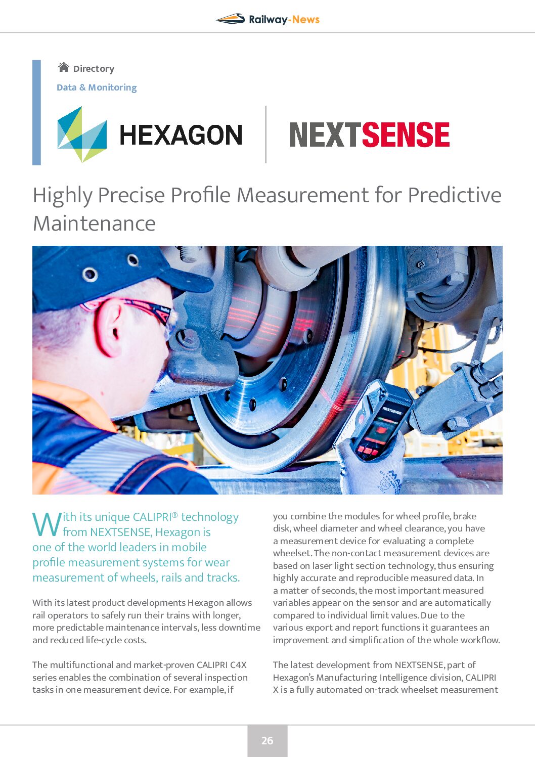 Highly Precise Profile Measurement for Predictive Maintenance