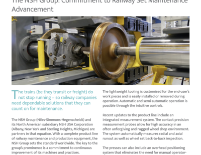 Commitment to Railway Wheelset Maintenance Advancement