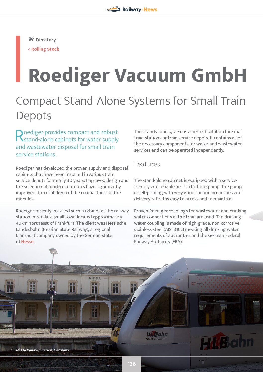 Compact Stand-Alone Systems for Small Train Depots