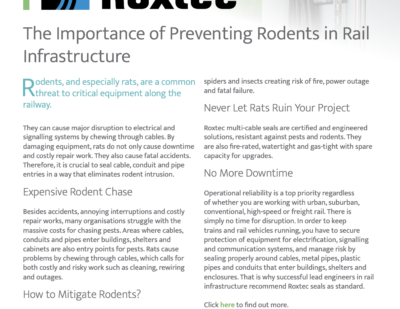 The Importance of Preventing Rodents in Rail Infrastructure