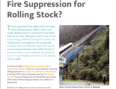 Addressing Active Fire Suppression for Rolling Stock