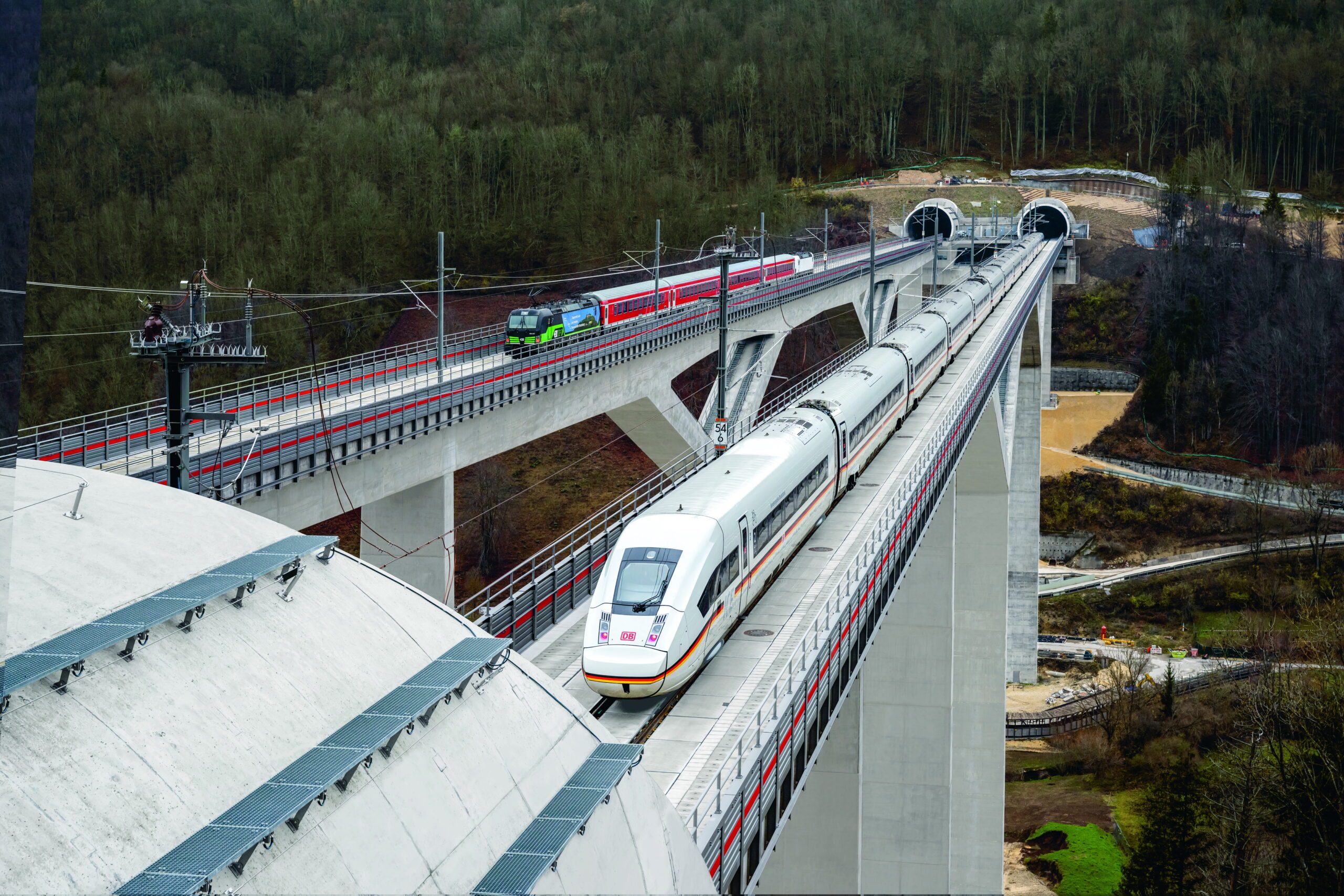 Trains on Germany's Filstalbrücke