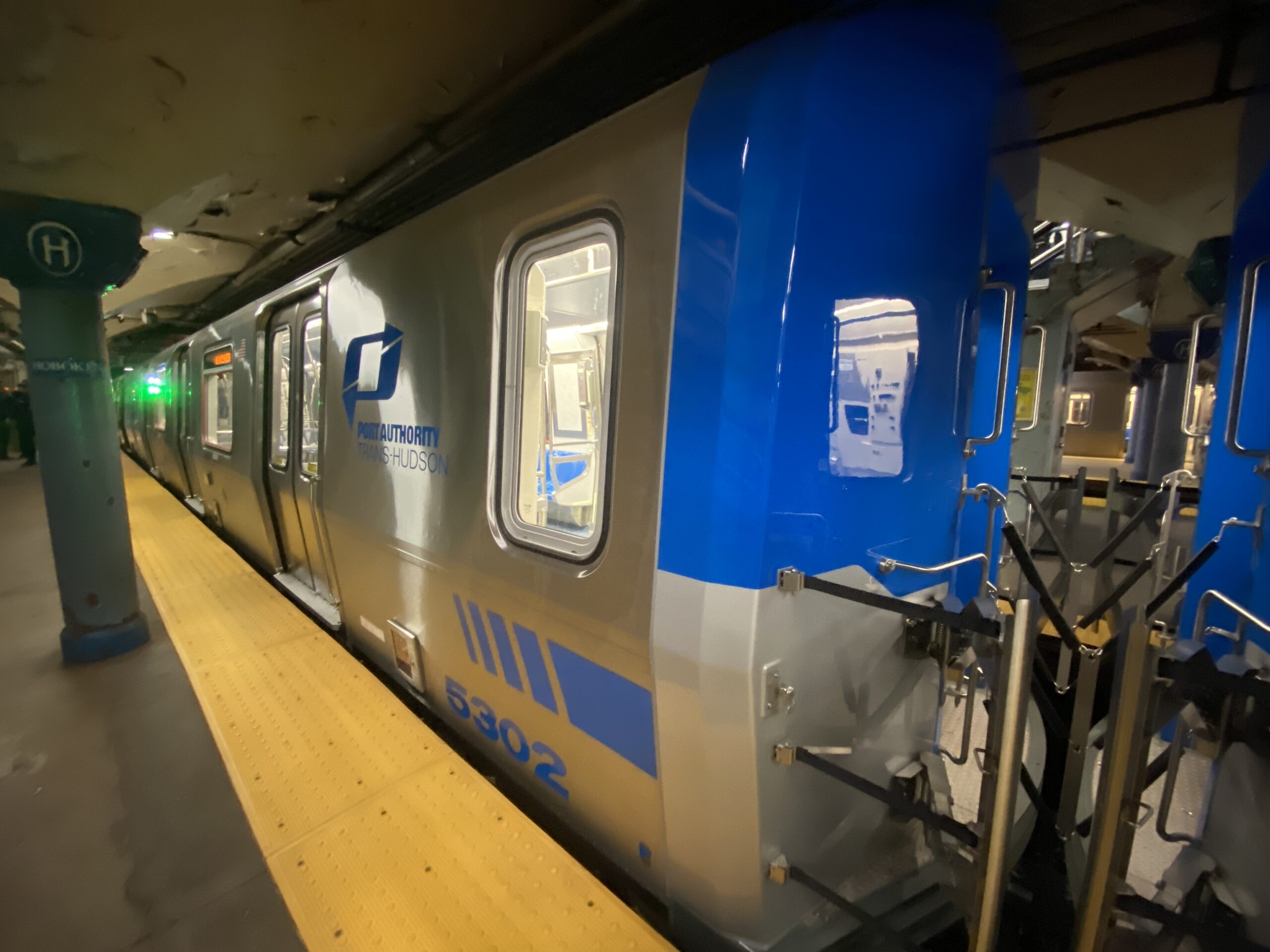 The first of 72 new PATH rail cars