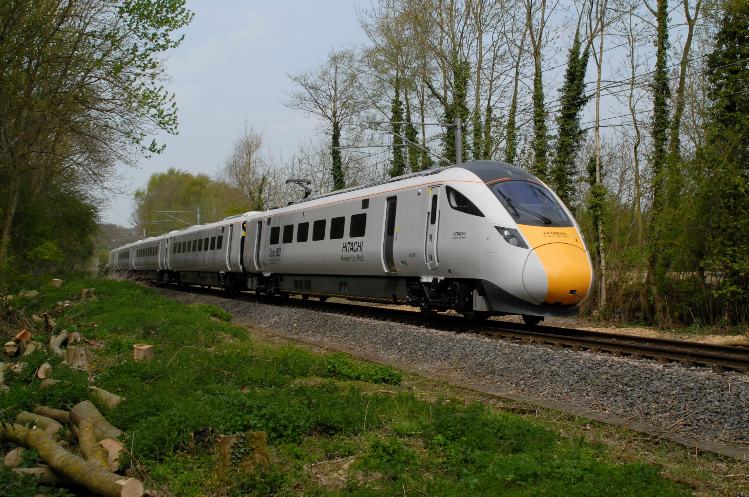 An Hitachi train undergoing testing 