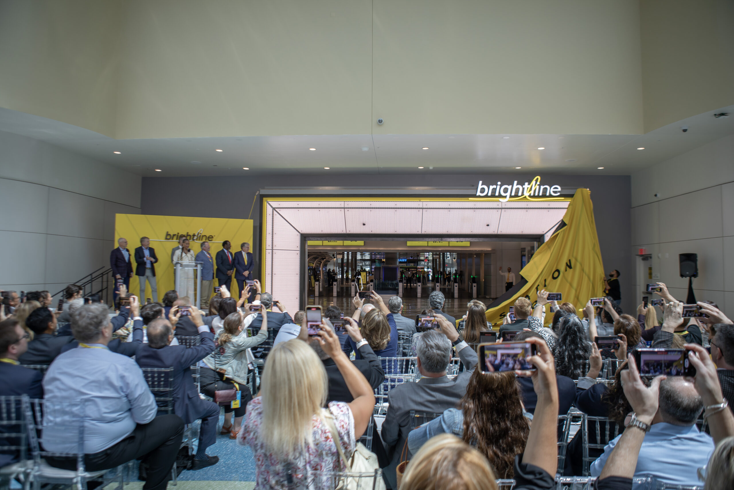 More than 300 invited guests took part in the Brightline Orlando Station reveal